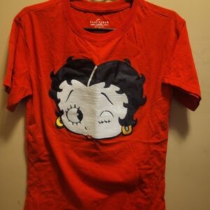 Womens Betty Bop Red Graphic T-Shirt